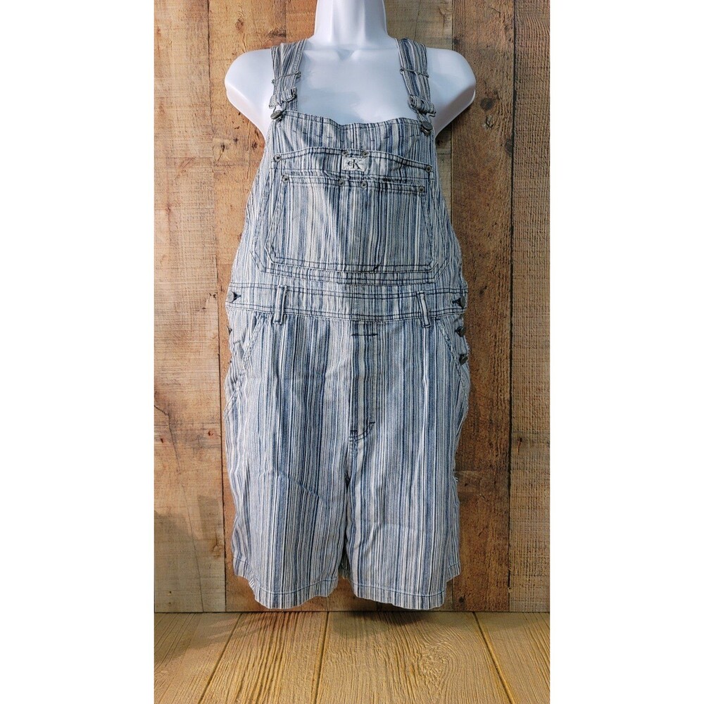 Vintage Calvin Klein Striped Shortalls.
